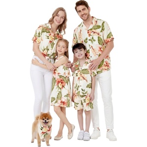 image:imageHawaii Hangover Family Matching Hawaiian Clothes Cream Rafelsia  Family matching Hawaiian outfits Cream Rafelsia lightweight rayon machine washable tropical floral print luaus cruisesMen Short Sleeve