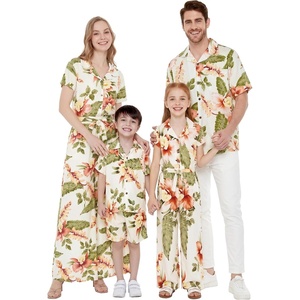 image:imageHawaii Hangover Family Matching Hawaiian Clothes Cream Rafelsia  Family matching Hawaiian outfits Cream Rafelsia lightweight rayon machine washable tropical floral print luaus cruisesGirl Wide Leg Jumpsuit