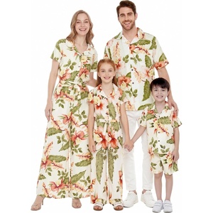 image:imageHawaii Hangover Family Matching Hawaiian Clothes Cream Rafelsia  Family matching Hawaiian outfits Cream Rafelsia lightweight rayon machine washable tropical floral print luaus cruisesWomen Wide Leg Jumpsuit