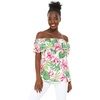 image:imageHawaii Hangover Family Matching Hawaiian Clothes Lotus amp OrchidWomen Offshoulder Ruffle Top