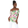 image:imageHawaii Hangover Family Matching Hawaiian Clothes Lotus amp OrchidWomen Offshoulder Ruffle Top
