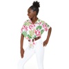 image:imageHawaii Hangover Family Matching Hawaiian Clothes Lotus amp OrchidWomen Tie Front Shirt