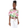 image:imageHawaii Hangover Family Matching Hawaiian Clothes Lotus amp OrchidWomen Tie Front Shirt
