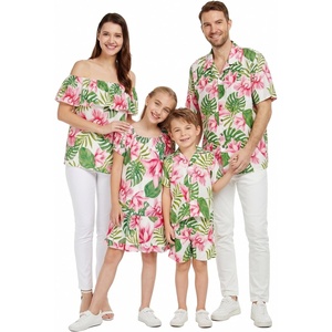 image:imageHawaii Hangover Family Matching Hawaiian Clothes Lotus amp OrchidWomen Offshoulder Ruffle Top