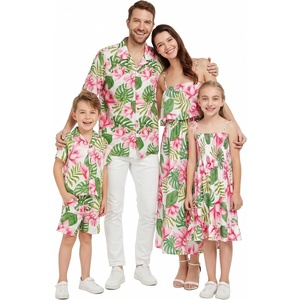image:imageHawaii Hangover Family Matching Hawaiian Clothes Lotus amp OrchidWomen Short Maxi Ruffle