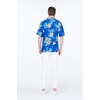 image:imageMatchable Couple Hawaiian Shirt or Wrap Dress Signature Prints HibiscusMen Hibiscus Blue