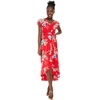 image:imageMatchable Couple Hawaiian Shirt or Wrap Dress Signature Prints HibiscusMen Hibiscus Red