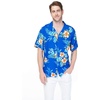 image:imageMatchable Couple Hawaiian Shirt or Wrap Dress Signature Prints HibiscusWomen Hibiscus Blue