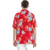 image:imageMatchable Couple Hawaiian Shirt or Wrap Dress Signature Prints HibiscusWomen Hibiscus Red