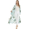 image:imageWispy Cereus Light Blue Family Matching Hawaiian ClothesWomen Maxi Kimono Cardigan