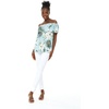 image:imageWispy Cereus Light Blue Family Matching Hawaiian ClothesWomen Offshoulder Ruffle Top