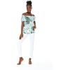 image:imageWispy Cereus Light Blue Family Matching Hawaiian ClothesWomen Offshoulder Ruffle Top
