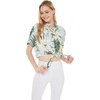 image:imageWispy Cereus Light Blue Family Matching Hawaiian ClothesWomen Tie Front Shirt