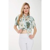 image:imageWispy Cereus Light Blue Family Matching Hawaiian ClothesWomen Tie Front Shirt
