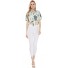 image:imageWispy Cereus Light Blue Family Matching Hawaiian ClothesWomen Tie Front Shirt