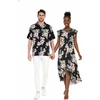 image:imageMatchable Couple Hawaiian Shirt or Wrap Dress Signature Prints HibiscusWomen Hibiscus Black
