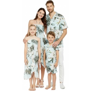 image:imageWispy Cereus Light Blue Family Matching Hawaiian ClothesGirl Halter
