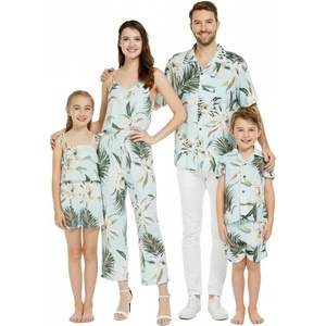 image:imageWispy Cereus Light Blue Family Matching Hawaiian ClothesGirl Romper