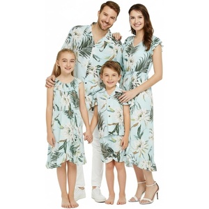image:imageWispy Cereus Light Blue Family Matching Hawaiian ClothesGirl Wrap