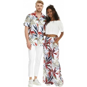 image:imageMatchable Couple Hawaiian Shirt or Pants Digital Signature PrintsWomen Garden at Dawn